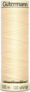 GUTERMANN---100mt---FILO-PER-CUCITO-100%-POLIESTERE---COLORE-BIANCO-PERGAMENA-610
