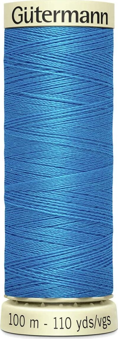 GUTERMANN---100mt---FILO-PER-CUCITO-100%-POLIESTERE---COLORE-BLU-BRILLANTE-386