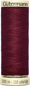 GUTERMANN---100mt---FILO-PER-CUCITO-100%-POLIESTERE---COLORE-BORDEAUX-368