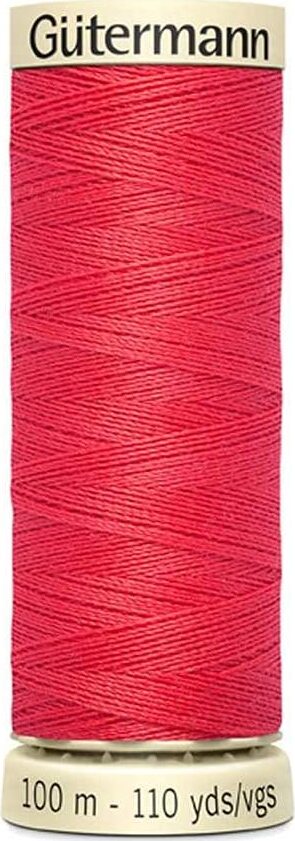 GUTERMANN---100mt---FILO-PER-CUCITO-100%-POLIESTERE---COLORE-ROSSO-CORALLO-16-*