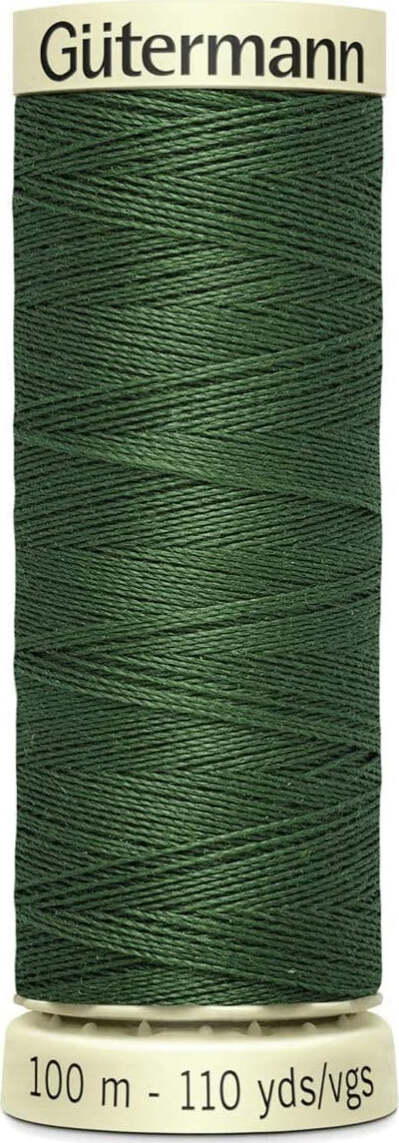 GUTERMANN---100mt---FILO-PER-CUCITO-100%-POLIESTERE---COLORE-VERDE-OLIVA-SCURO-561
