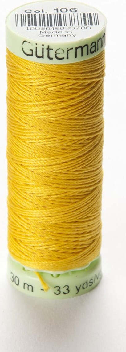 GUTERMANN---30mt---FILO-PER-ASOLE-100%-POLIESTERE---COLORE-GIALLO-ORO-106