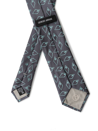 GIORGIO ARMANI Cravatta antracite in seta Giorgio Armani da uomo