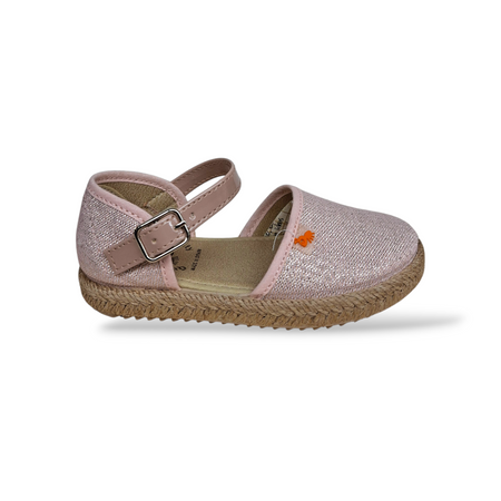 Espadrillas Bambina Rosa Cipria VUL-LADI con Fibbia – Scarpe Cerimonia Estate Taglie 24-37