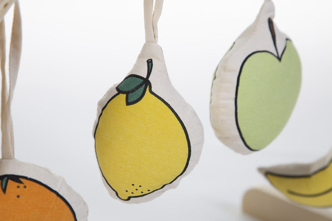 Giochi Palestrina Frutta Childhome Tela (Set di 4)