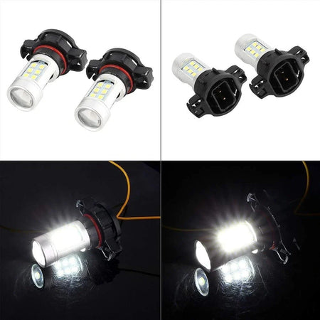 2 Luci Lampade Led H16 PS24W Canbus Luce Diurna DRL Fendinebbia 26W 21smd Compatibile Con Mustang Ford Opel Toyota
