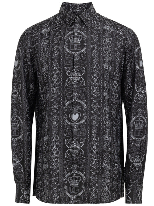 Dolce & Gabbana Camicia barocco in cotone da uomo