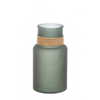 Vaso rotang tondo in vetro riciclato verde