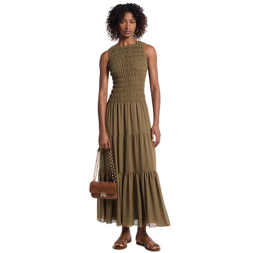 MICHAEL KORS vestiti casual donna michael kors - smocked tank dress - verde da donna