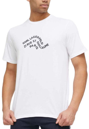 KARL LAGERFELD T-SHIRT WAVE LOGO RELAXED T-SHIRT da uomo