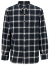 Tom Ford Camicia Western Uomo a Quadri - Blu Scuro e Bianco da uomo