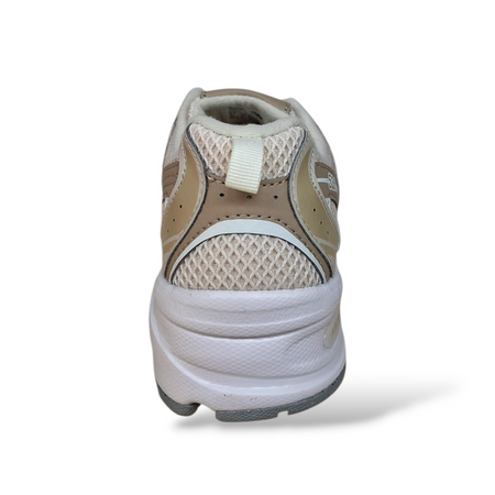 Sneakers bambino New Balance 530 beige bianche laccio
