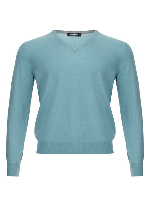 Gran Sasso Maglione in Cashmere Scollo a V da uomo