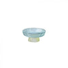 Centrotavola Evviva 5758 in vetro azzurro verde, dimensioni 20x8,5 cm, ideale per decorazioni, composizioni o uso da tavola elegante.