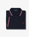Fred Perry Polo Con Doppia Riga Uomo Slim Fit Polo Maniche Corte Con Colletto