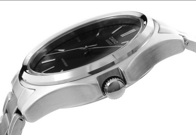 Orologio Casio per uomo, MTP-1183A-1A, quadrante nero con datario, movimento al quarzo, impermeabile