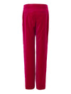 Tom Ford Pantalone Smoking in Ciniglia Fucsia con Banda in Raso da donna