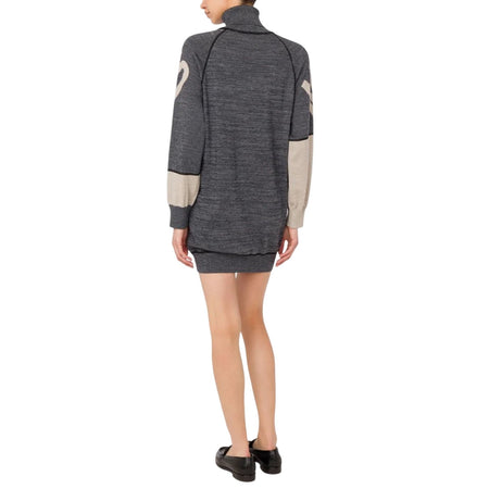 MOSCHINO JEANS vestiti casual donna moschino jeans - abito pura lana extrafine - grigio da donna