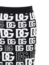 Dolce & Gabbana Minigonna in Maglina Nera con Stampa Allover da donna