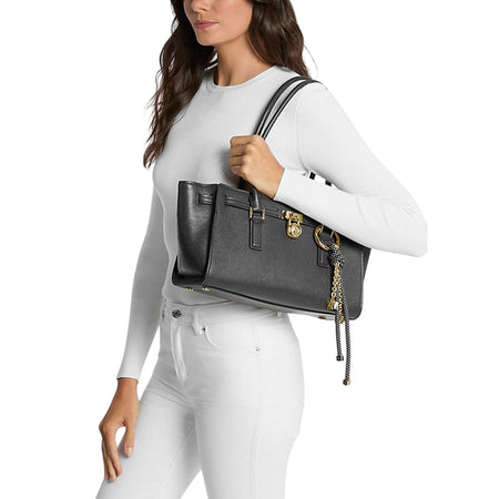 MICHAEL KORS borse a spalla donna michael kors - sm ew shldr tote w charm - nero da donna