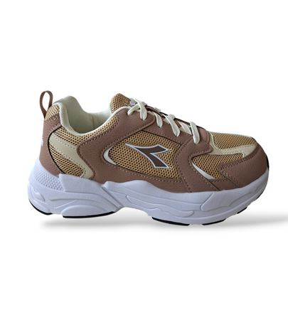 Diadora Alley – Sneakers Ragazzo Beige Bianco | Suede e Laccio | Taglie 36-39