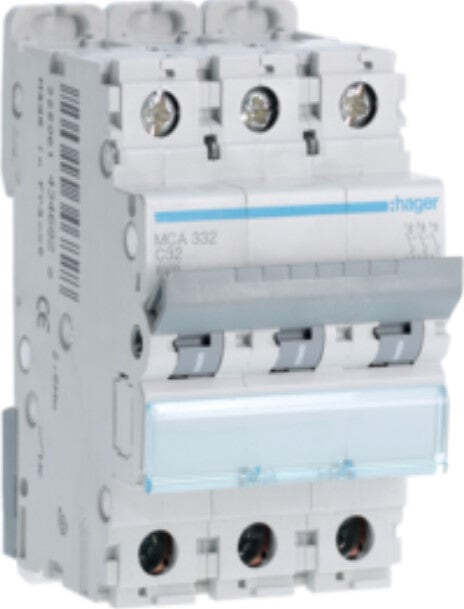 HAGER---INTERUTTORE-AUTOMATICO-MAGNETOTERMICO-MCA-332-C32