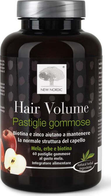 HAIR-VOLUME-GUMMIES-integratore-alimentare-60-pastiglie-gommose-New-Nordic