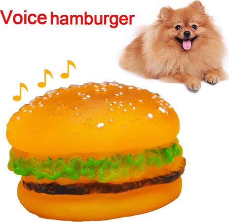 Hamburger giocattolo in gomma per cani 8.5x8.5x5cm Prodotti per animali domestici/Cani/Giocattoli/Giochi da masticare Led Mall Home - Napoli, Commerciovirtuoso.it