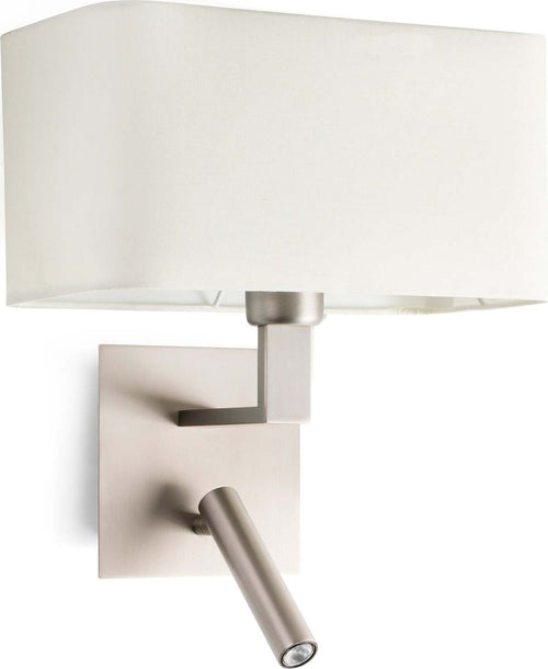 HANNA Lampada da parete niquel con lettore LED Illuminazione/Illuminazione per interni/Illuminazioni per pareti/Applique Led Mall Home - Napoli, Commerciovirtuoso.it