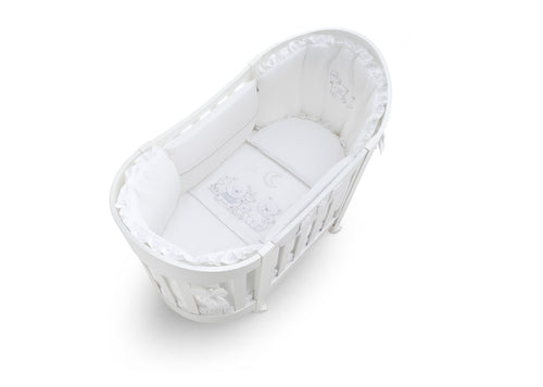 Set Lenzuola Lettino Ovale Italbaby Happy Family 3Pz