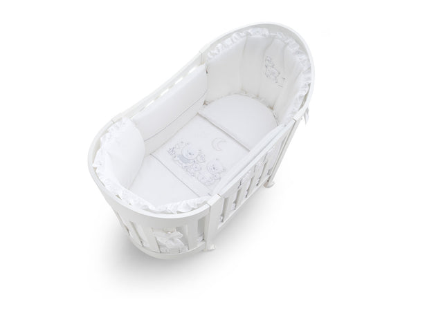 Set Lenzuola Lettino Ovale Italbaby Happy Family 3Pz