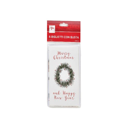 Biglietti con busta regalo per regali natalizi set da 6
