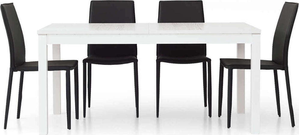 HARDY---tavolo-da-pranzo-moderno-allungabile-frassinato-90x160/203/246-Bianco-Milani-Home