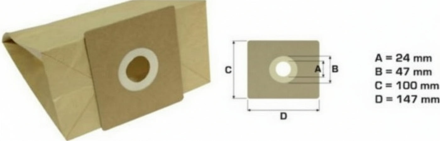 HARRISON - SACCHETTI ASPIRAPOLVERE SERIE FORREST 3 1600W - 5 PEZZI - NS 271 Casa e cucina/Aspirapolvere e pulizia di pavimenti e finestre/Accessori per aspirapolvere/Sacchetti per aspirapolvere/Sacchetti per aspirapolvere verticale Rossi Ricambi - Venetico Marina, Commerciovirtuoso.it