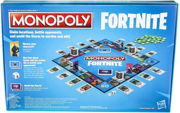 Hasbro E6603103 Monopoly Fortnite Gioco da Tavolo, 13 anni+, Per 2-7 Giocatori- Versione in Lingua Italiana