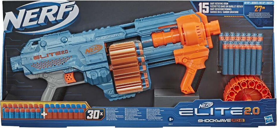 HASBRO-NERF-Elite-2.0-Shockwave-RD15-Fucile-Giocattolo