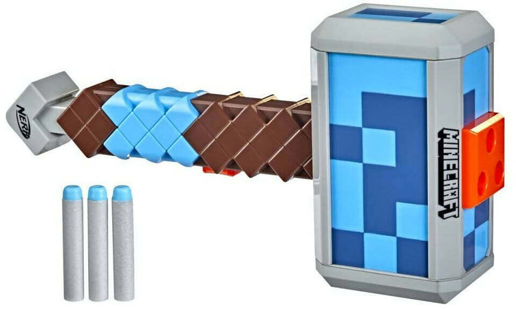 Hasbro Nerf Minecraft Schilling Martello Lancia-Dardi Gioco per Bambini E Ragazzi