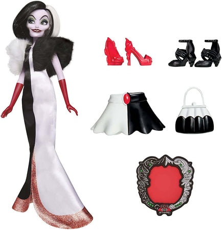 Hasbro Princess Villains Crudelia De Mon Bambola Giocattolo Dal Film La Carica Dei 101 Fashion Doll Con Accessori E Vestiti Rimovibili