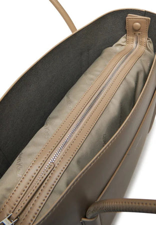 calvin klein BORSA CK LINEN MEDIUM SHOPPER da donna