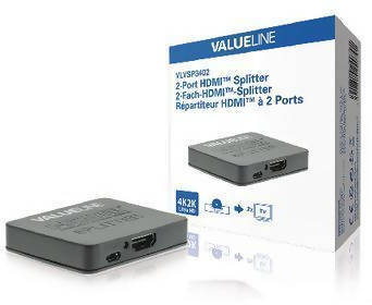 Hdmi Splitter 1 in 2 out Splitter Hdmi 2 Porte Full Hd - 3 D Risoluzione 3840x2160 4k 2k Ultra Hd Valueline