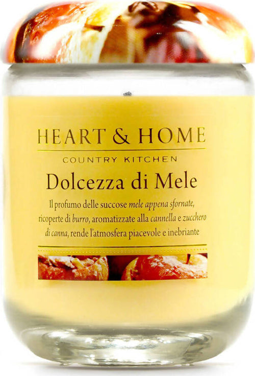 Heart&Home Candela Profumata Di Soia Dolcezza Di Mele 340 Gr 30 Ore Profuma ambienti Fragranza candela Tiziana non solo gioielli - Civitanova Marche, Commerciovirtuoso.it