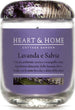 Heart&Home Candela Profumata In Cera Di Soia Lavanda e Salvia - 340g Fragranza Per Ambienti 75ore candela Tiziana non solo gioielli - Civitanova Marche, Commerciovirtuoso.it