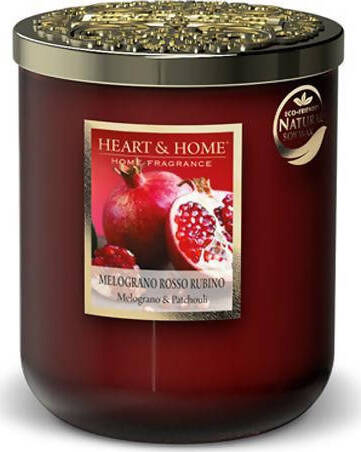 Heart&Home Candela Profumata In Cera Di Soia Melograno Rosso Rubino 230 gr- Fragranza Per Ambienti 40 ore Candela di Soia Tiziana non solo gioielli - Civitanova Marche, Commerciovirtuoso.it