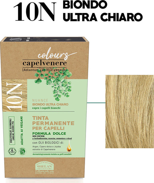 Helan,-Capelvenere-Colours,-10N,-Biondo-ultrachiaro,-Tinta-permanente-capelli,-senza-ammoniaca