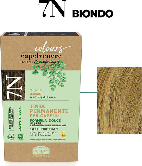 Helan,-Capelvenere-Colours,-7N,-Biondo,-Tinta-permanente-capelli,-senza-ammoniaca