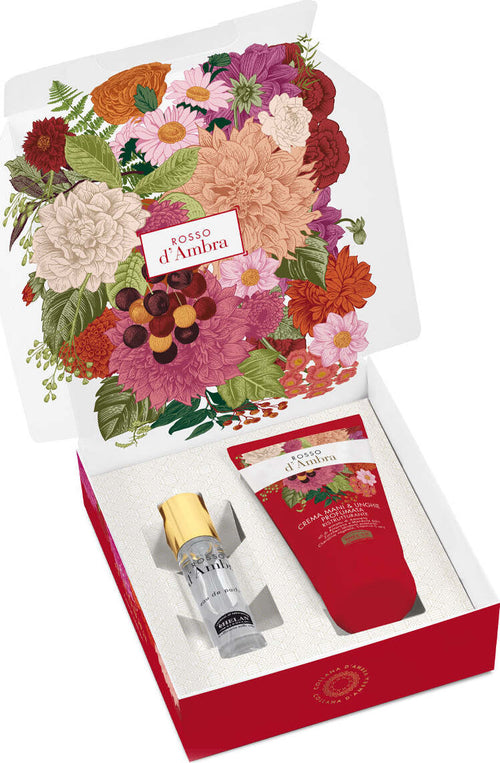 Helan,-Rosso-d'Ambra---Profumo-Donna-10ml-+-Crema-Mani-Unghie-50ml,-Cofanetto-Regalo-Donna-con-Eau-de-Parfum-Dolce-Fruttato-+-Crema-Idratante-con-Vitamina-C-e-Olio-di-Mandorle-Dolci,-Idee-Regalo-Donna