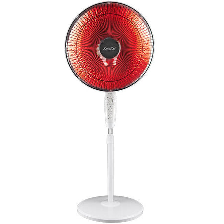 Stufa in Fibra di Carbonio Helios Potenza 500-1000W Altezza Regolabile 115-140cm Timer Oscillazione Inclinazione Regolabile Basso Consumo Parabola 45cm