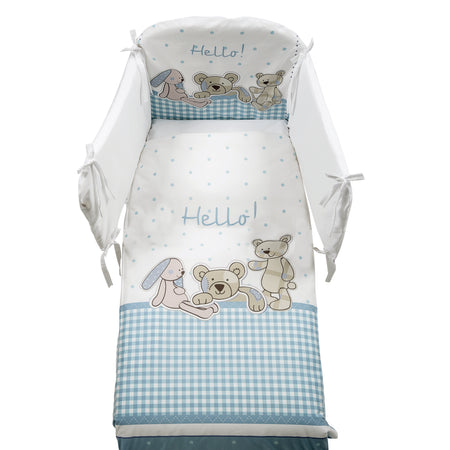 Completo Sfilabile PONY" Italbaby Hello 4 Pz Azzurro"