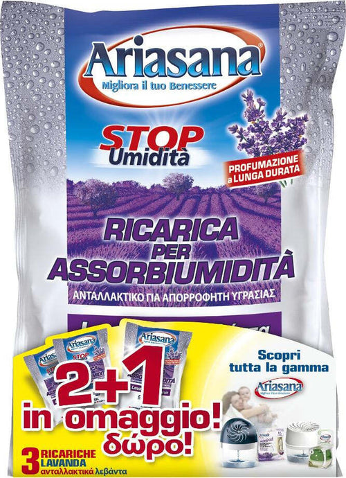 Henkel-Ariasana-Assorbiumidità-Sali-Ricarica-3-Buste-da-450-gr-Lavanda