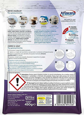Henkel-Ariasana-Assorbiumidità-Sali-Ricarica-3-Buste-da-450-gr-Lavanda